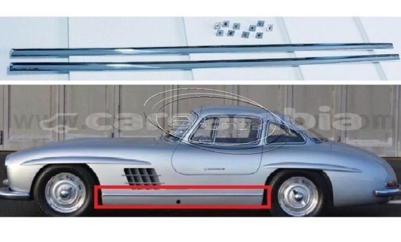 Medium with watermark moulding decorative rod sill trim for mercedes 300sl gullwing roadster w198 1 copy
