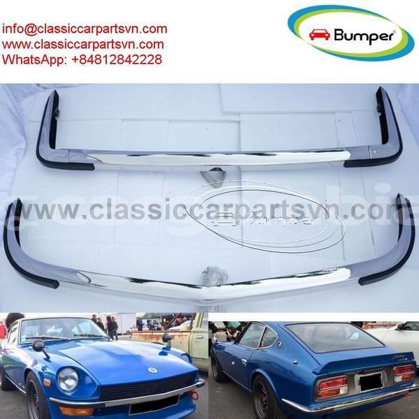 Big with watermark datsun 240z 260z 280z bumper 1969 1978 yes holes rubber trims and rubber trims 